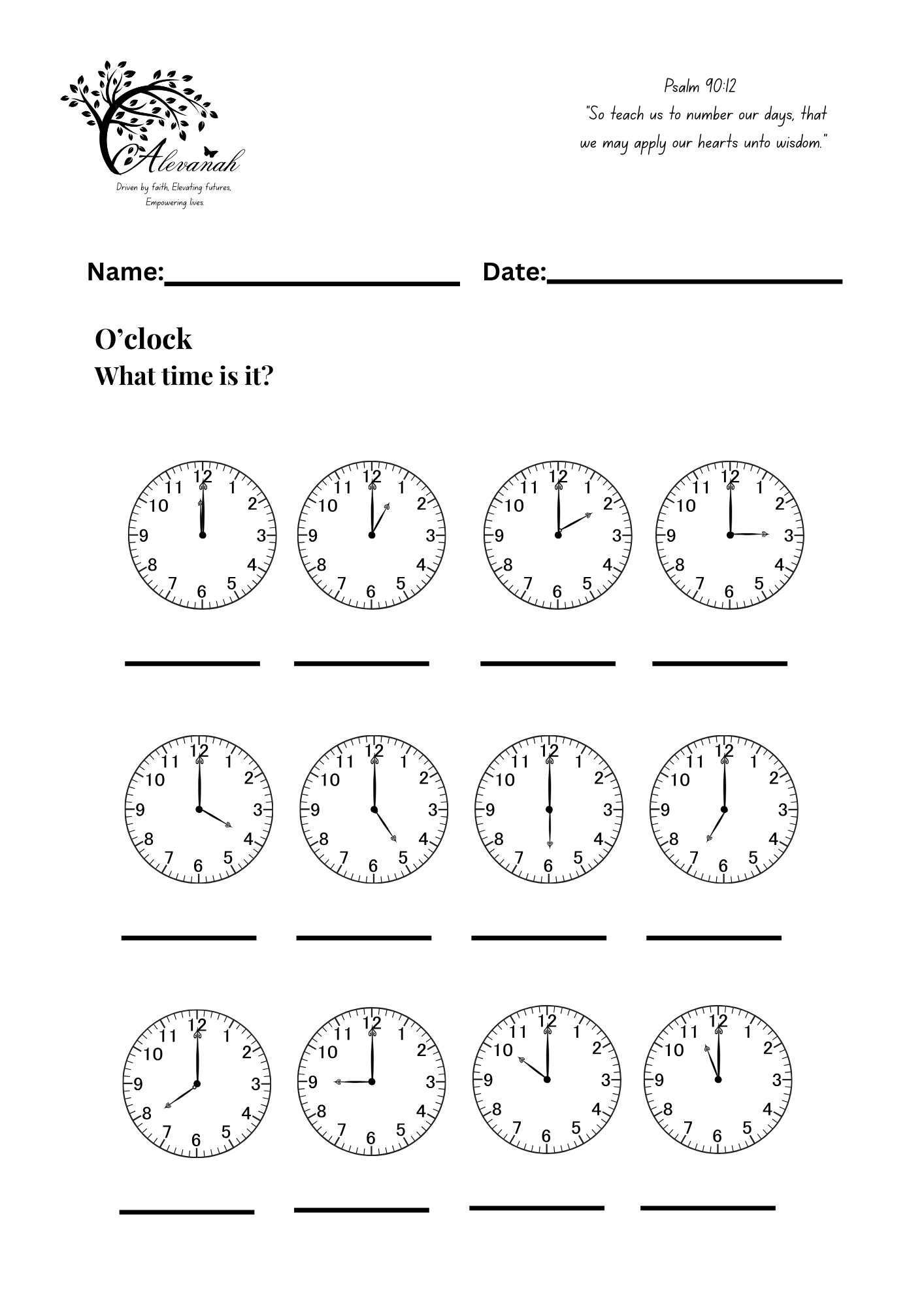 Time Smart! – Telling Time Worksheets (Standard 2–3)