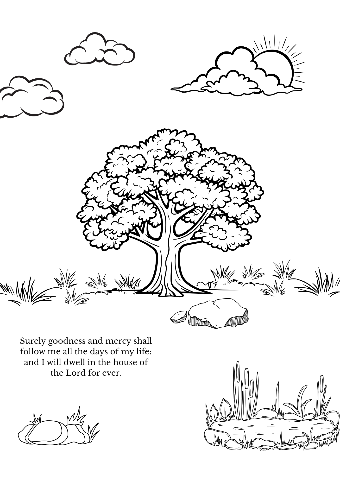 Psalms 23 Colouring Pages