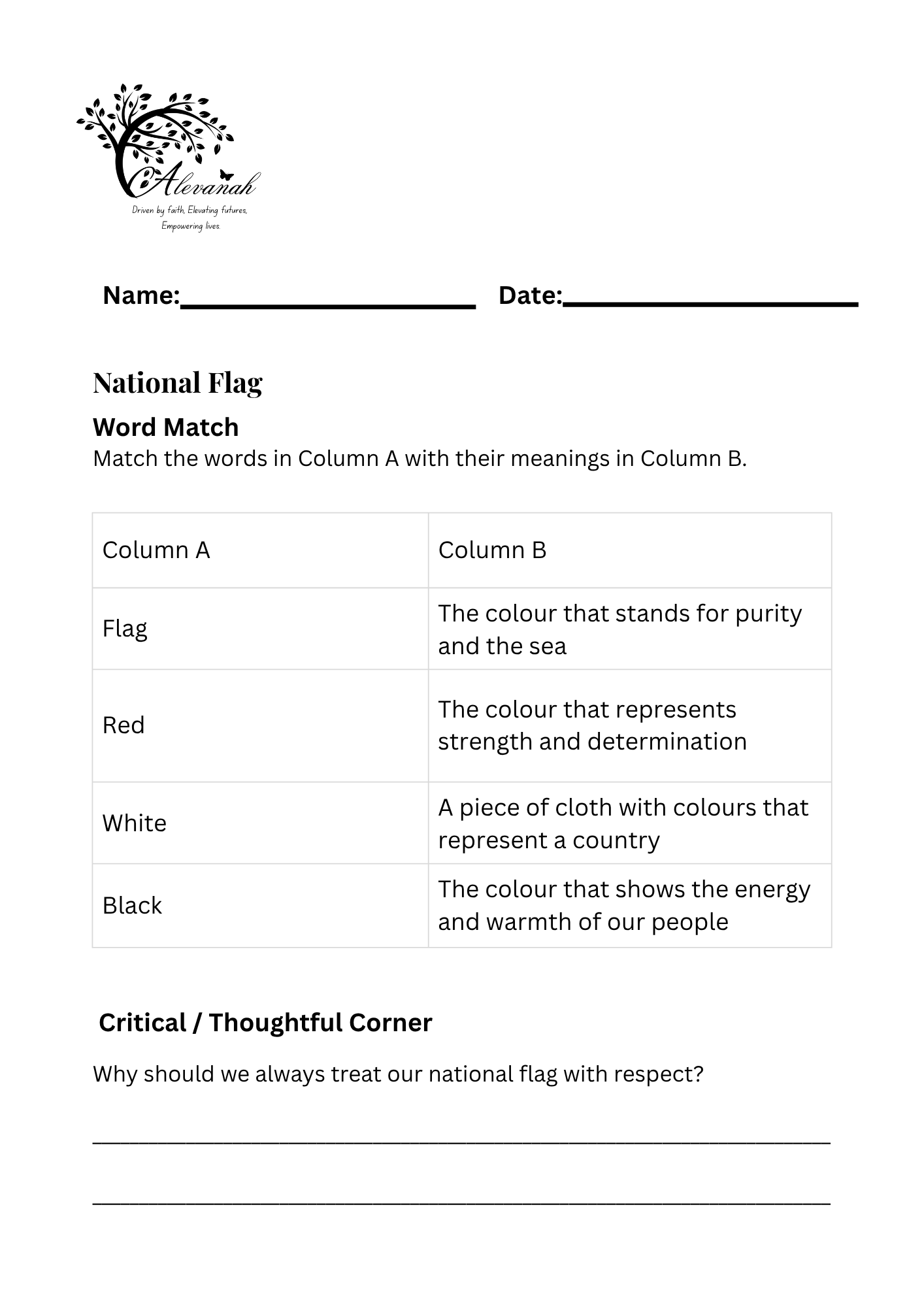 National Stories Standard One Printed