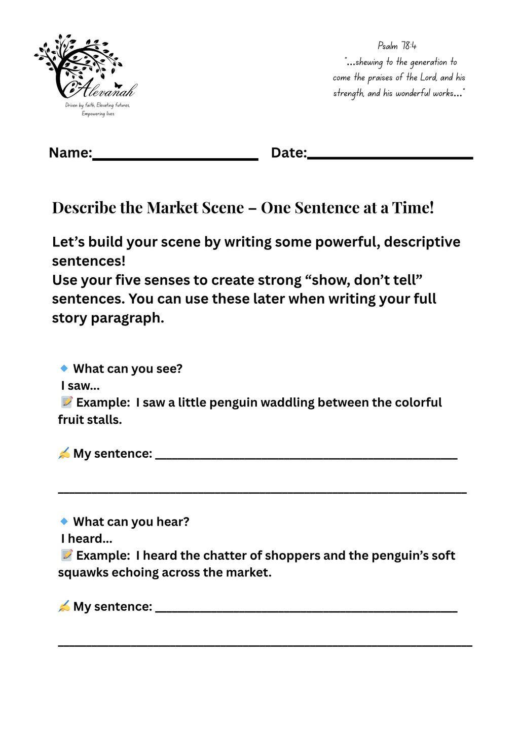 Write and Shine: Guided Story Adventures - Market Day Adventures