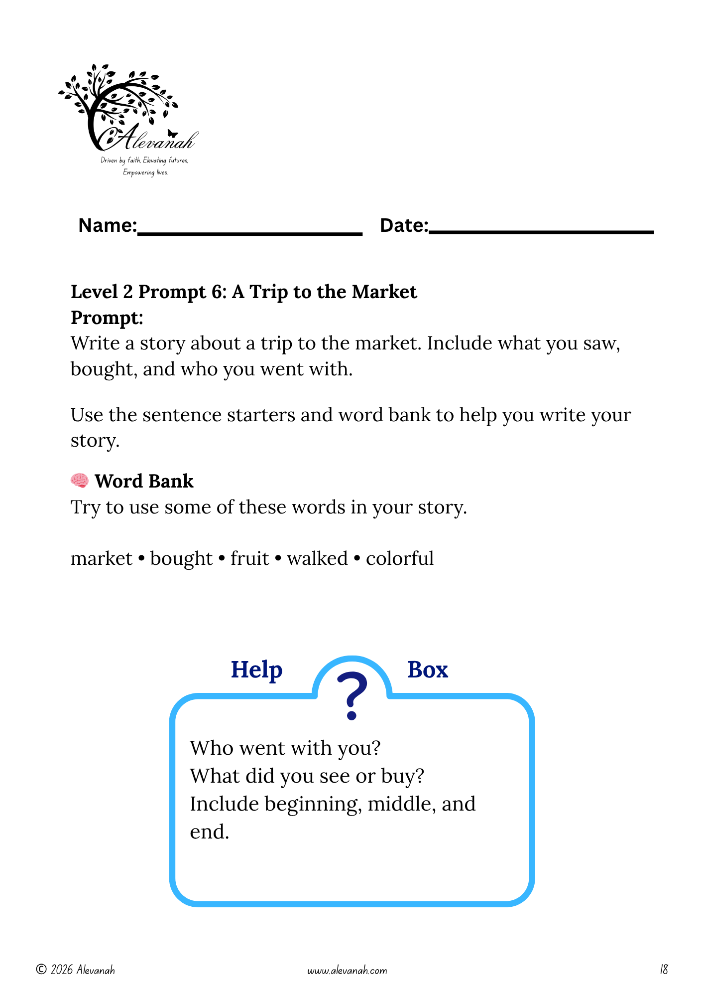 Write & Shine Story Prompts for Beginner Writers