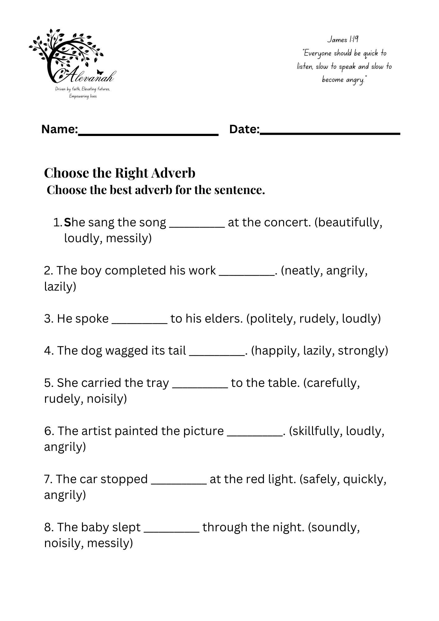 Mastering Adverbs Standards 2-3