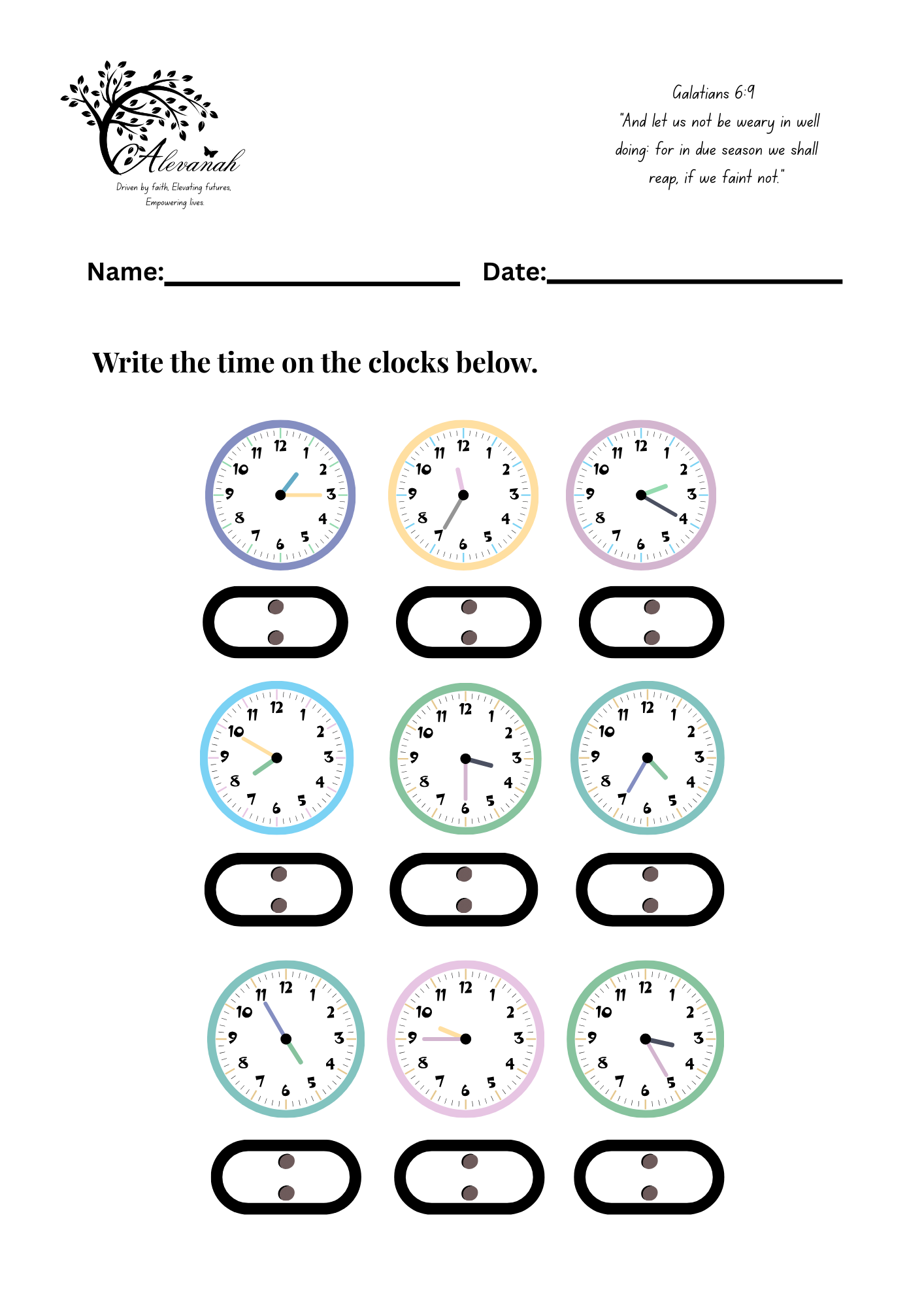 Time Smart! – Telling Time Worksheets (Standard 2–3)
