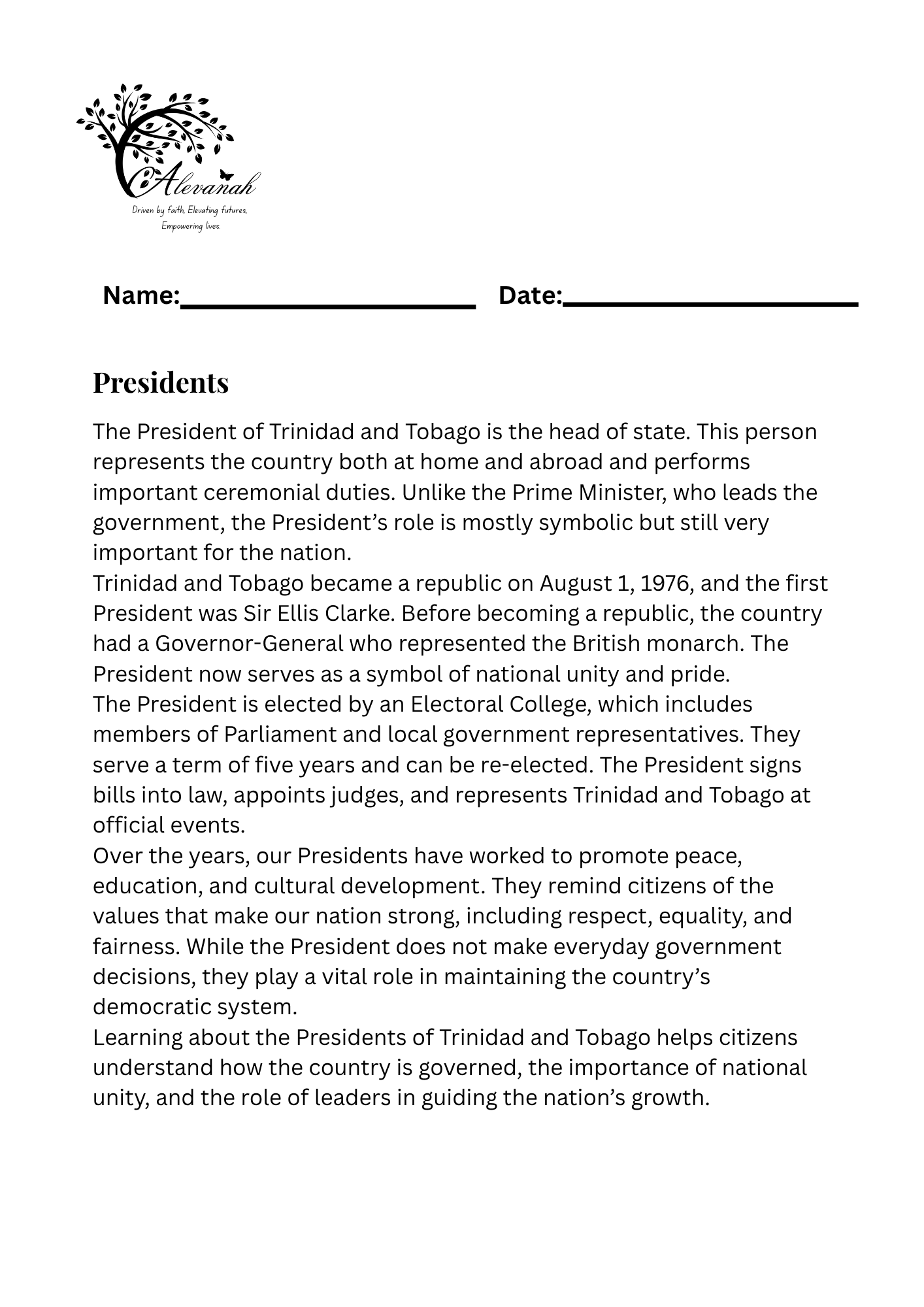 National Stories - Standards Four & Five