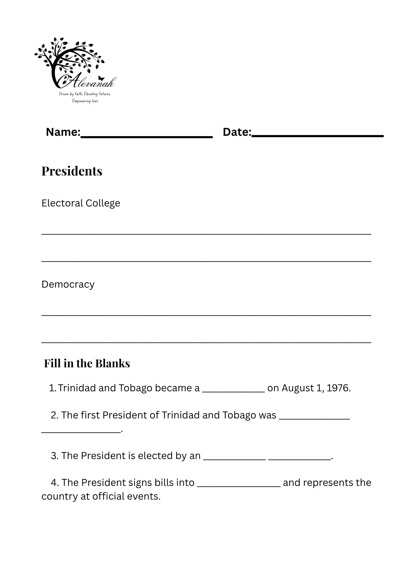 National Stories - Standards Four & Five