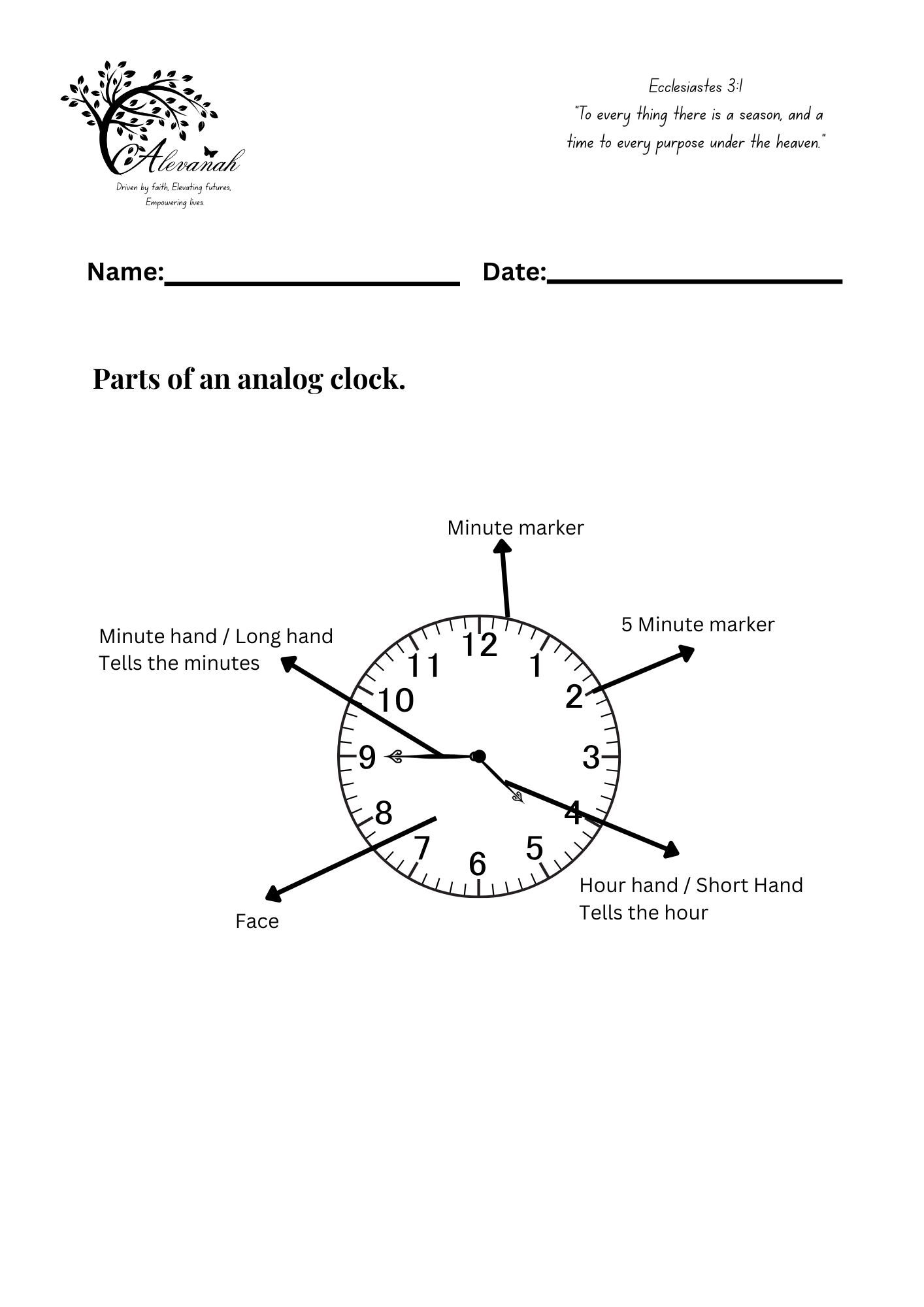 Time Smart! – Telling Time Worksheets (Standard 2–3)