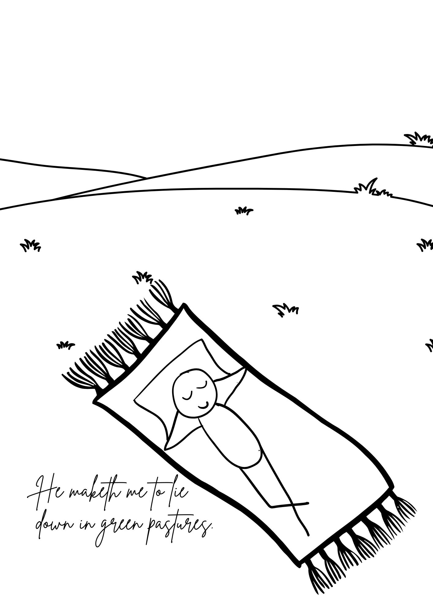 Psalms 23 Colouring Pages