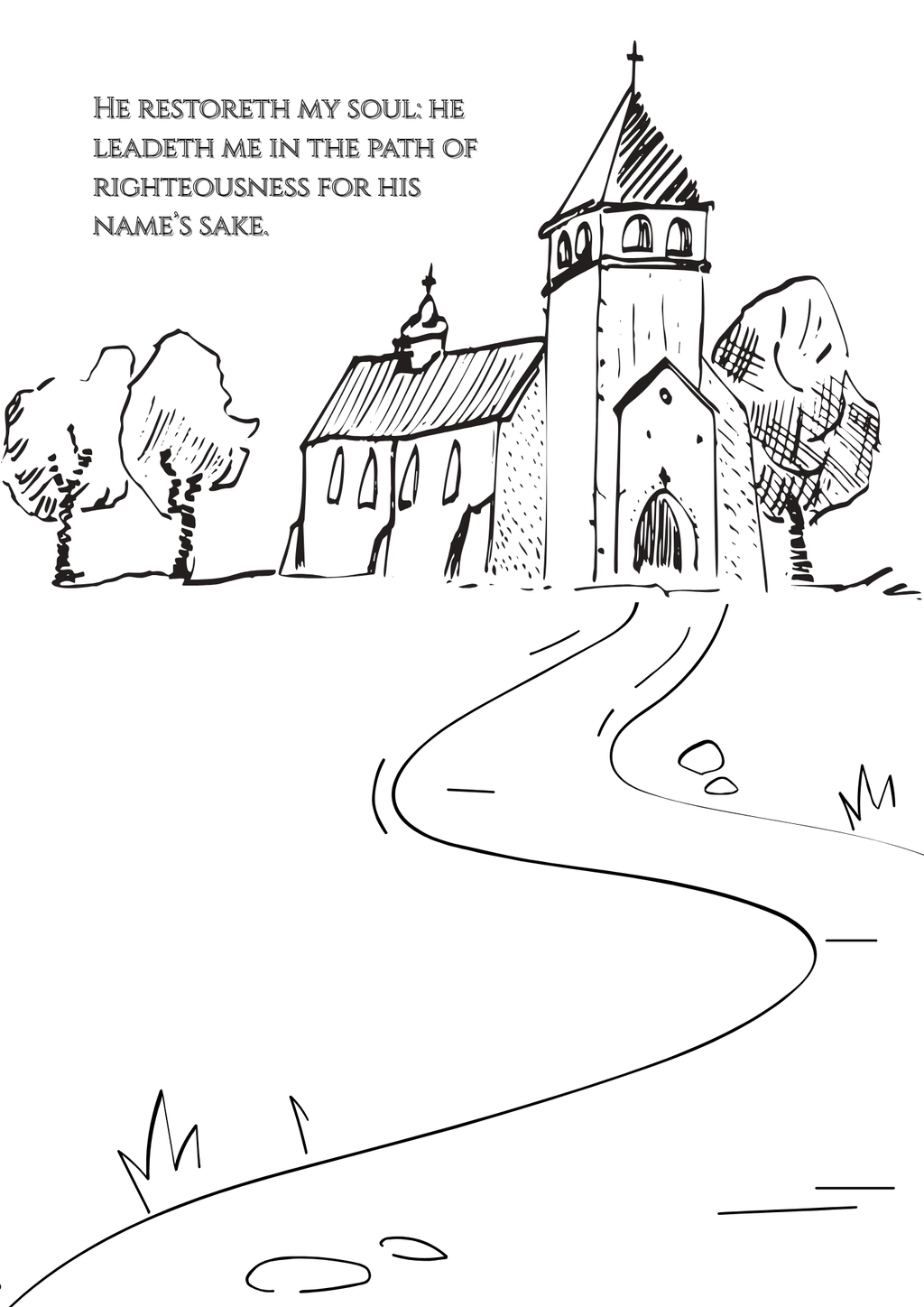Psalms 23 Colouring Pages