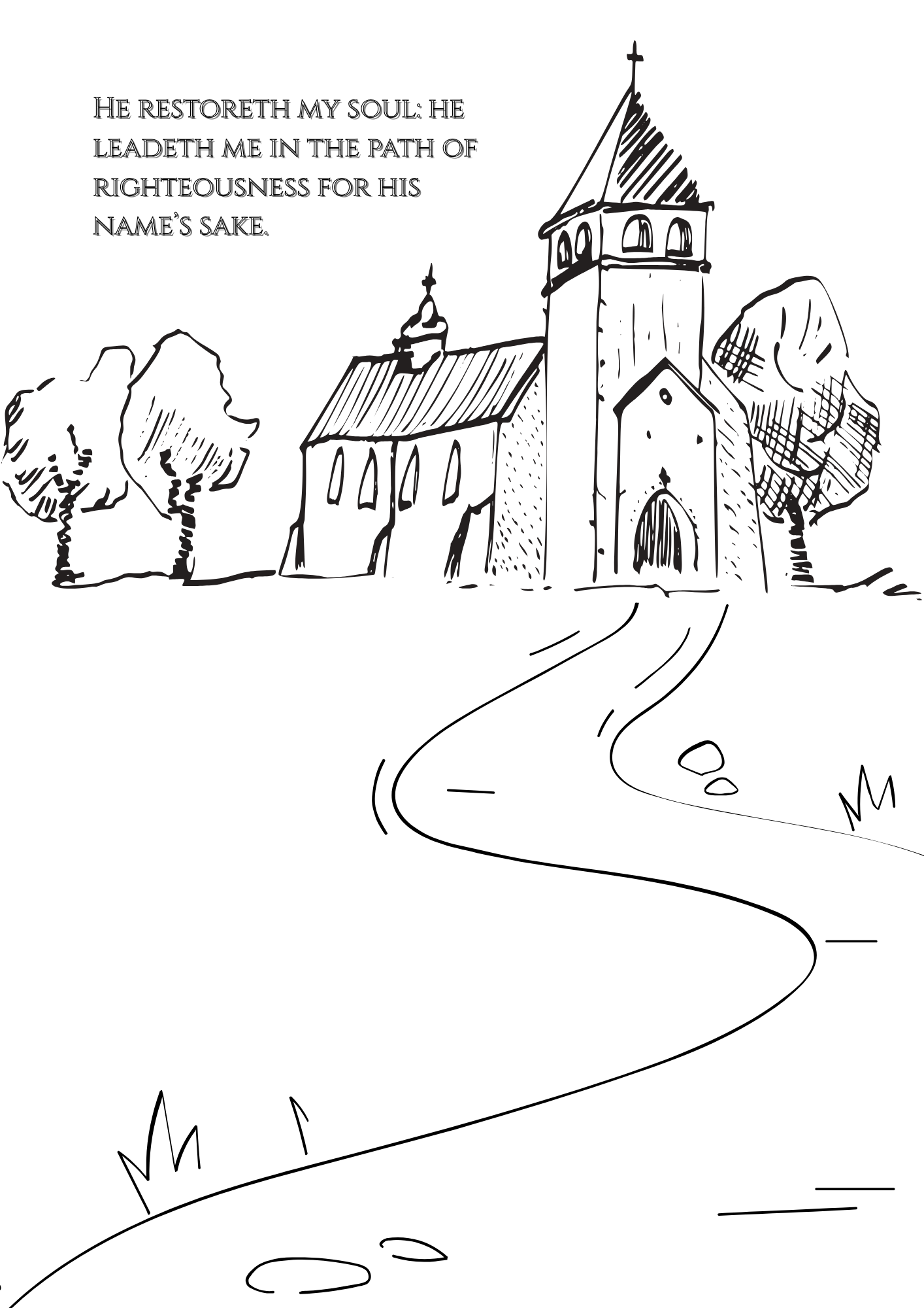 Psalms 23 Colouring Pages