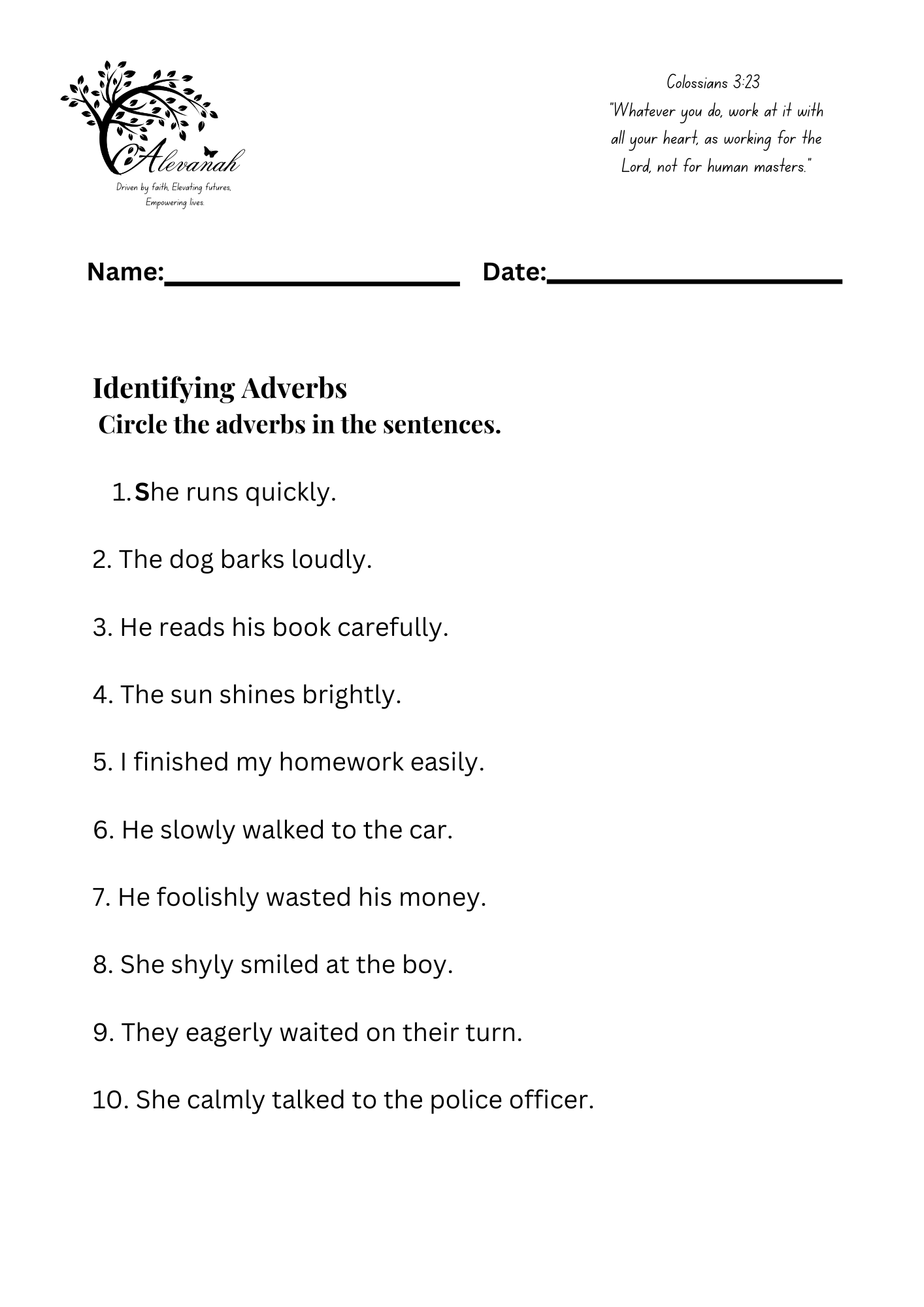 Mastering Adverbs Standards 2-3