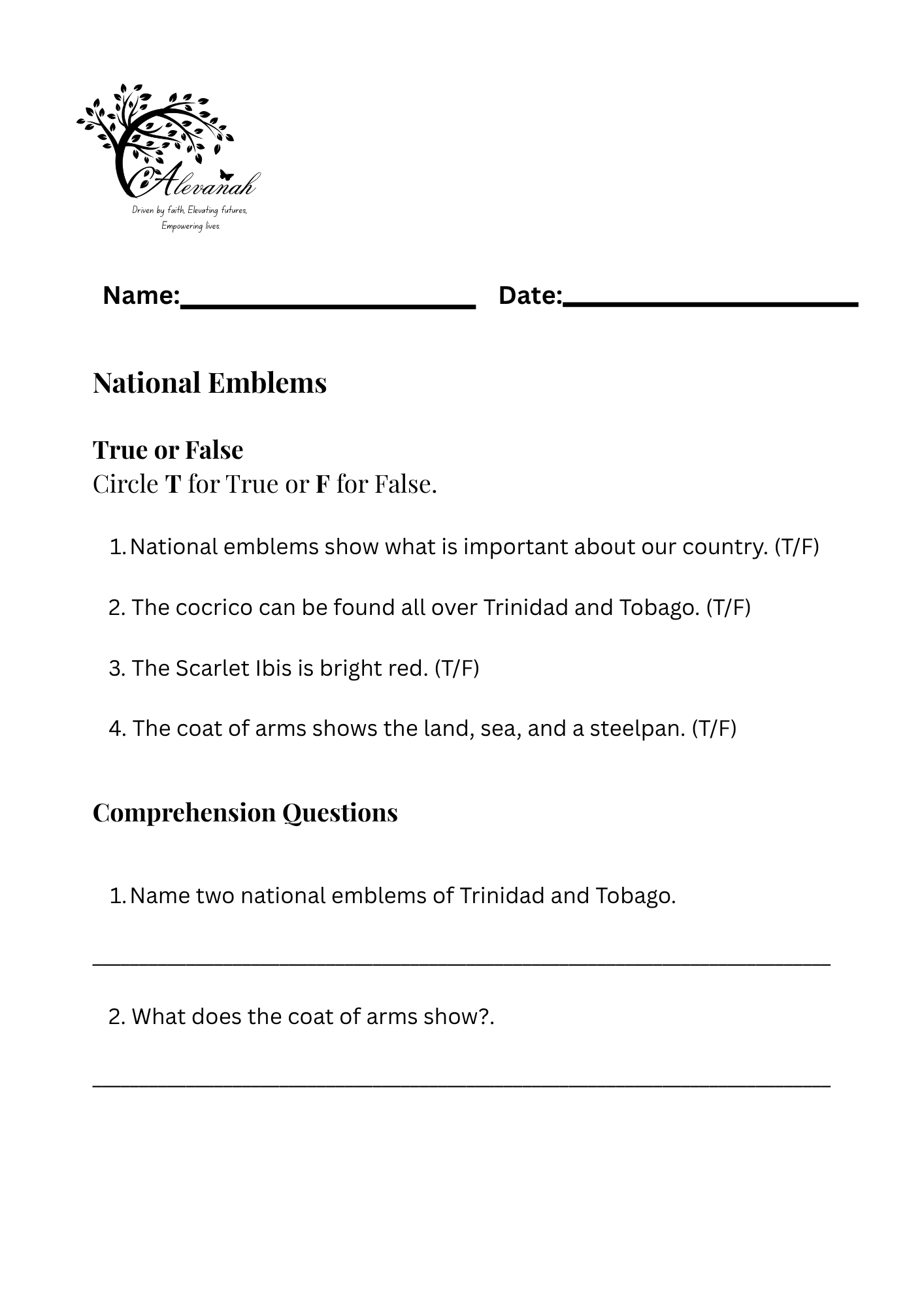 National Stories - Infant Two - Printed